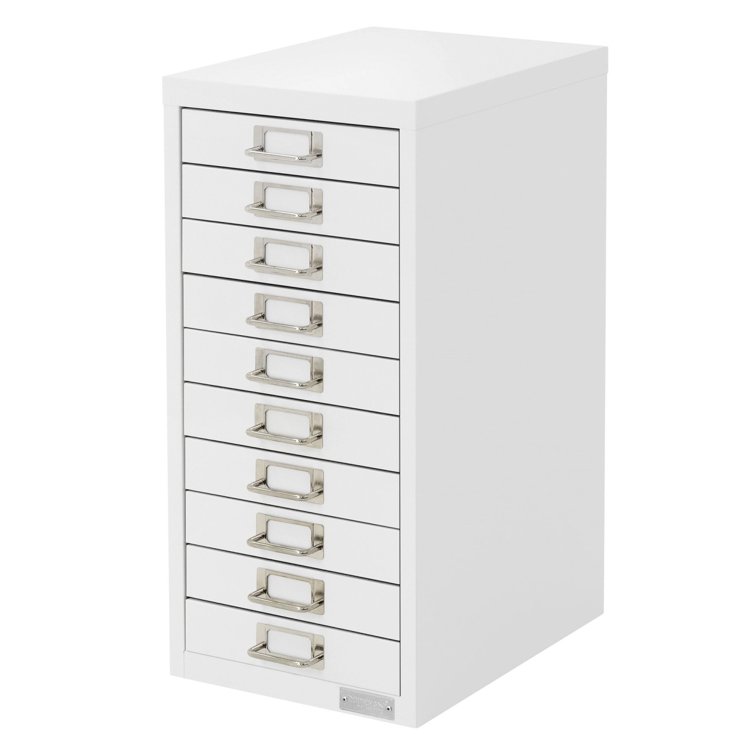 ML-Design Aktenschrank mit 10 Schubladen 28x38x60 cm Weiß aus Metall für DI günstig online kaufen