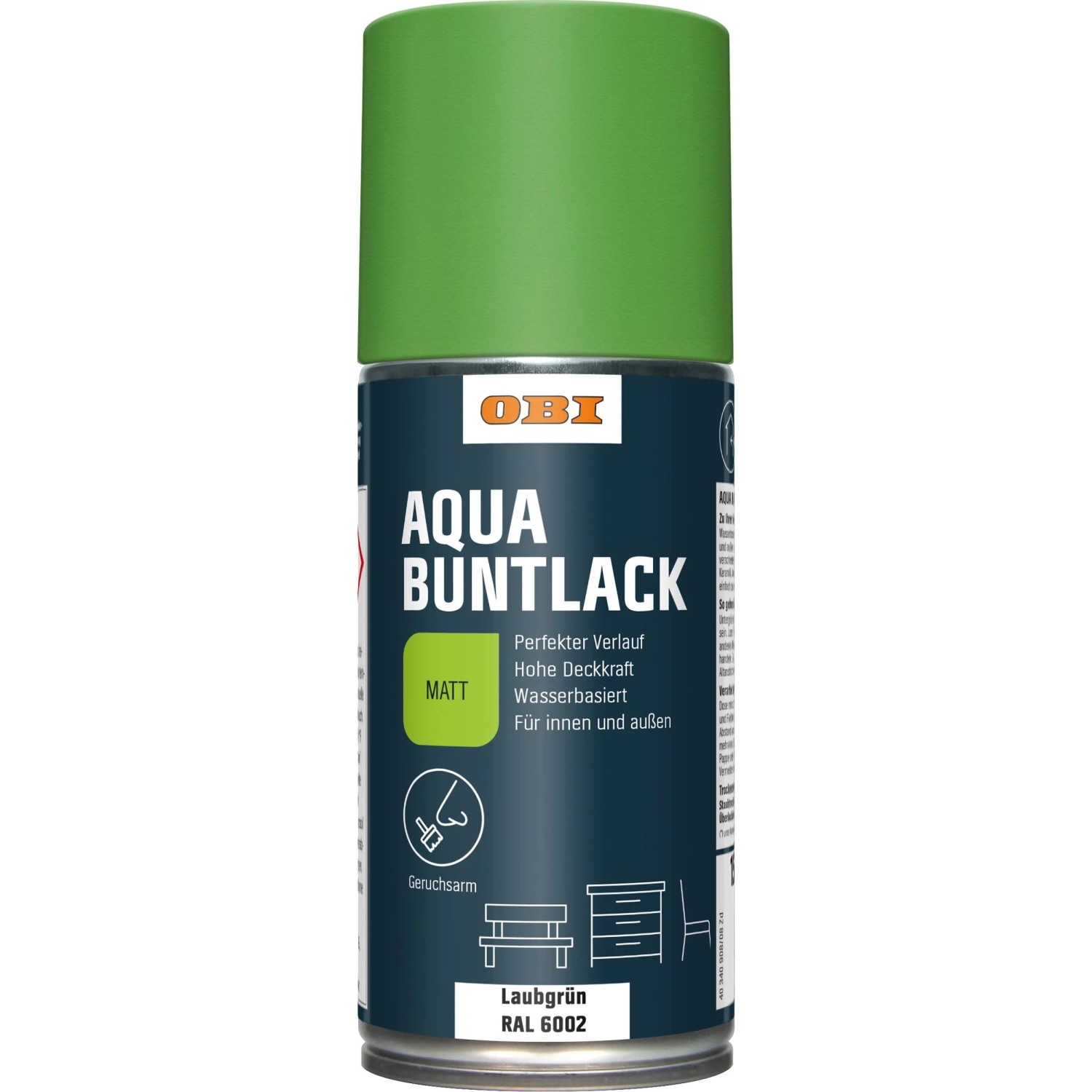 OBI Buntlack Spray RAL 6002 Laubgrün matt wv 150 ml