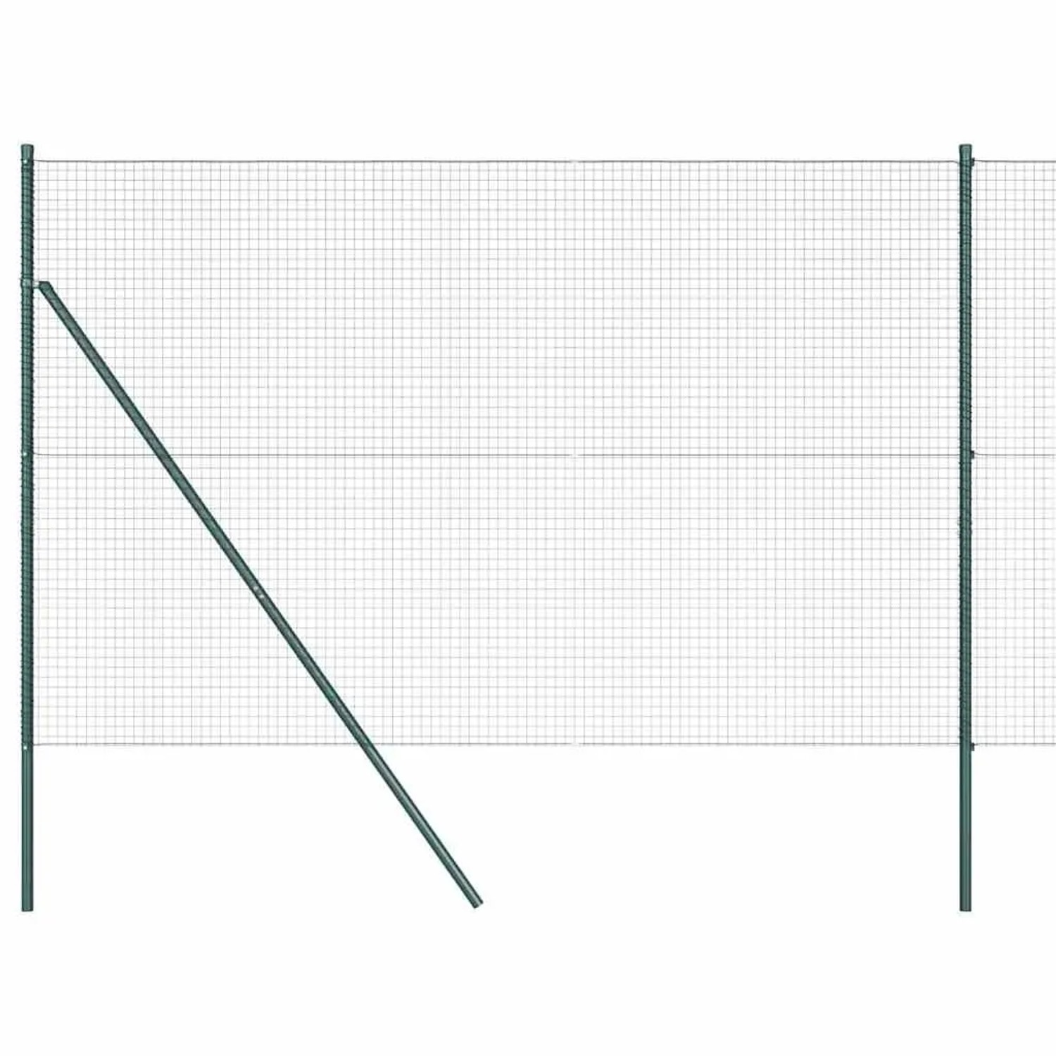 vidaXL Zaunpfosten Grün 25 x 1,6 m 25 x 25 mm Gitter Stahl und PVC 3351743 günstig online kaufen
