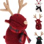 Weihnachtsdeko Türstopper Rentier, mehrfarbig, 3-fach sortiert. Dekorativer Türhalter aus Stoff mit Karomuster.