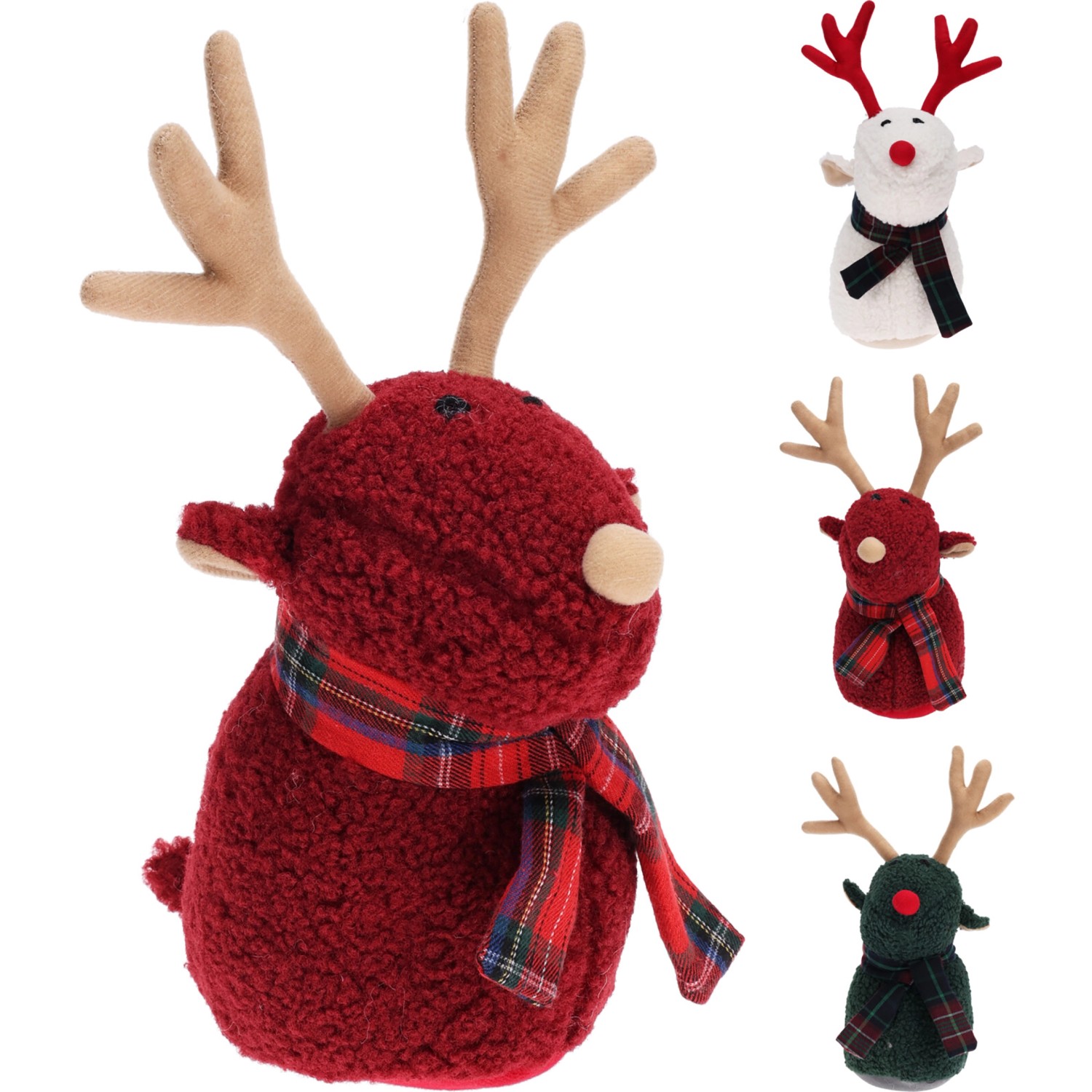 Weihnachts-Deko Türstopper Rentier 18 x 13 x 22 cm Mehrfarbig 3-fach Sortiert