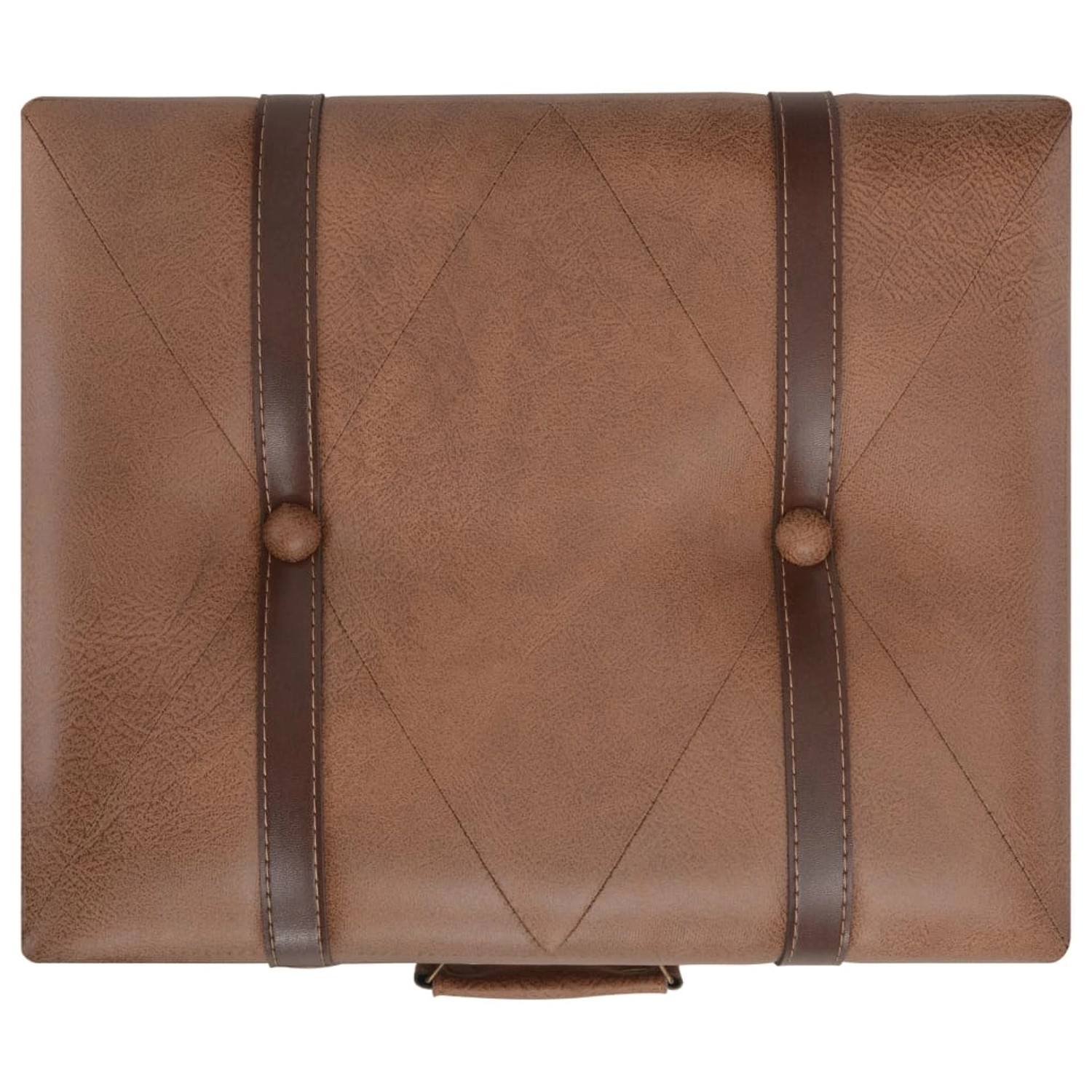 Brauner vidaXL Hocker mit Stauraum, Kunstleder, 40 cm breit. Möbel für Wohnraum.