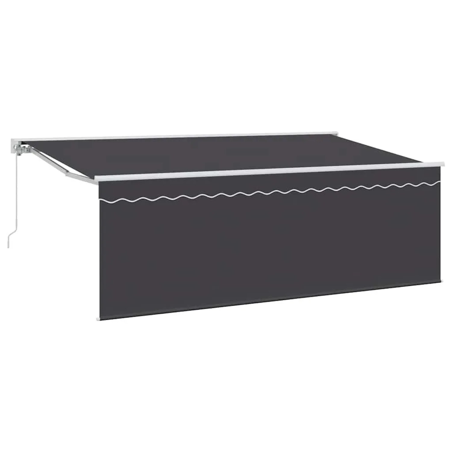 vidaXL Einziehbare Markise Creme 350 x 200 cm Polyester und Aluminium 3329655
