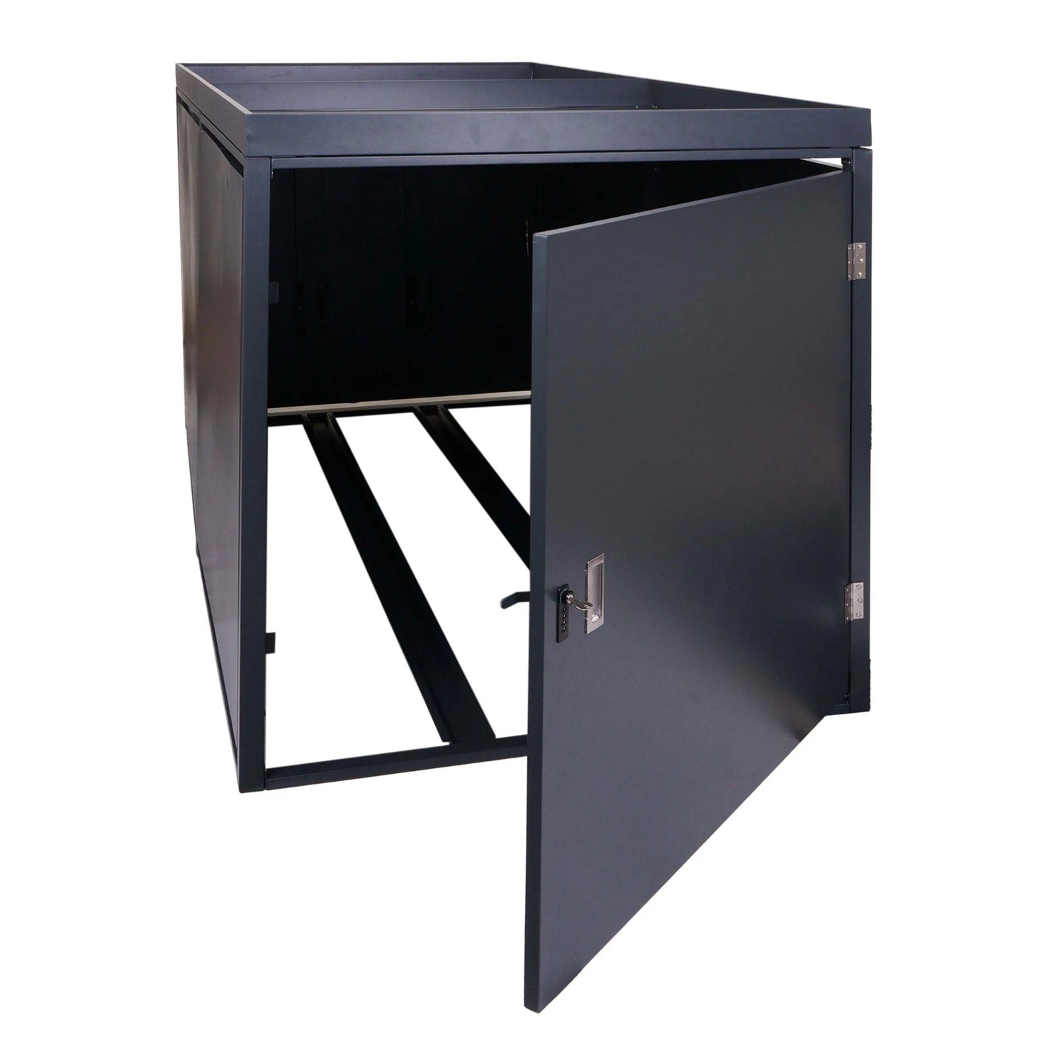 MCW 2er-Fahrradgarage mit Pflanzkasten L56b Verzinkter Stahl 123x113x208cm Anthrazit