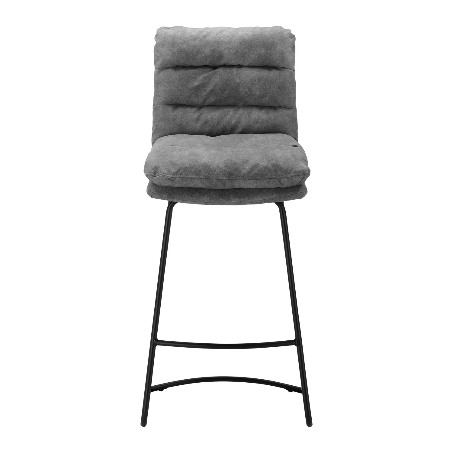 Bessagi Home Barhocker Kona Grau Webstoff Gepolstert