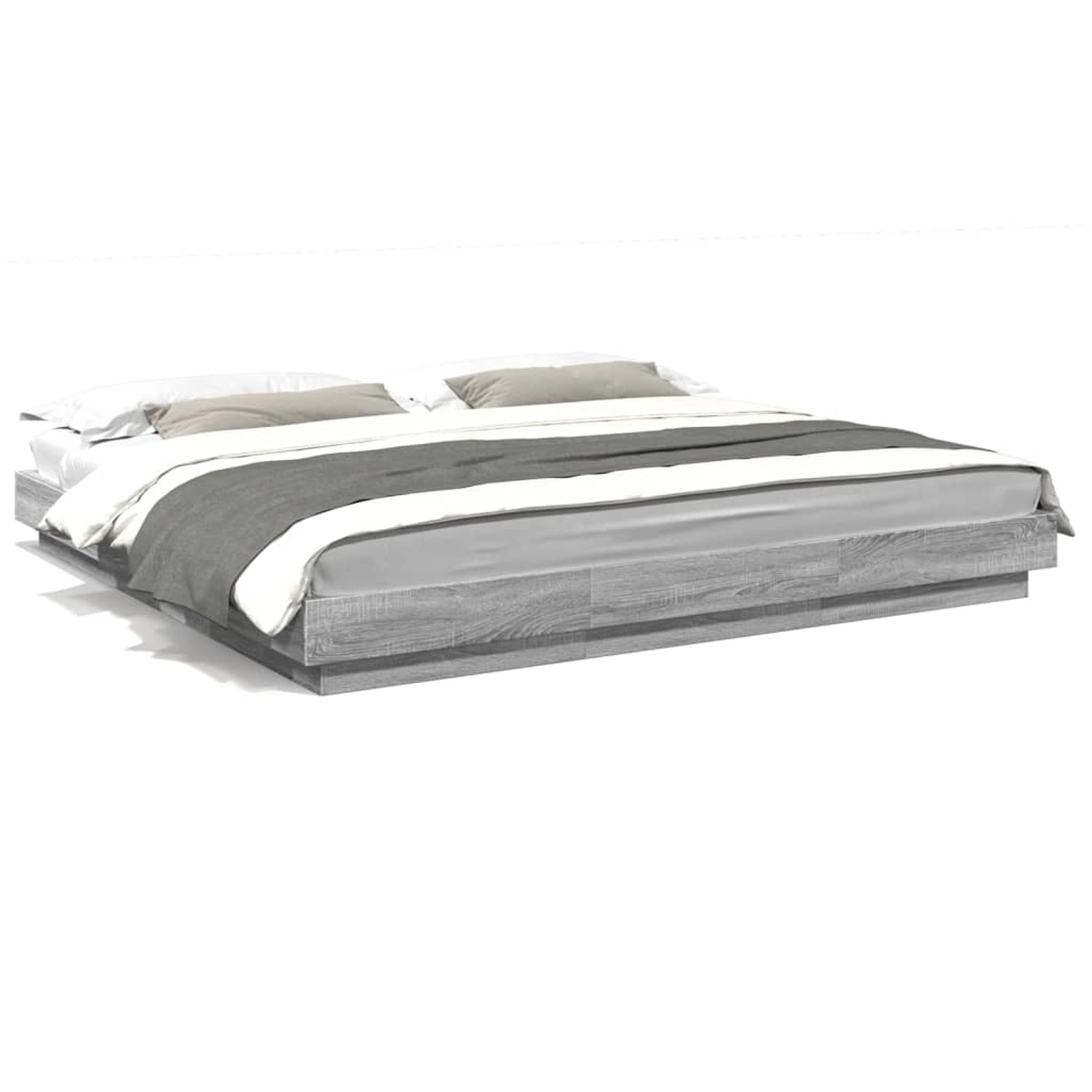 vidaXL Bettgestell Grau Sonoma 180x200 cm Holzwerkstoff 3281173 günstig online kaufen