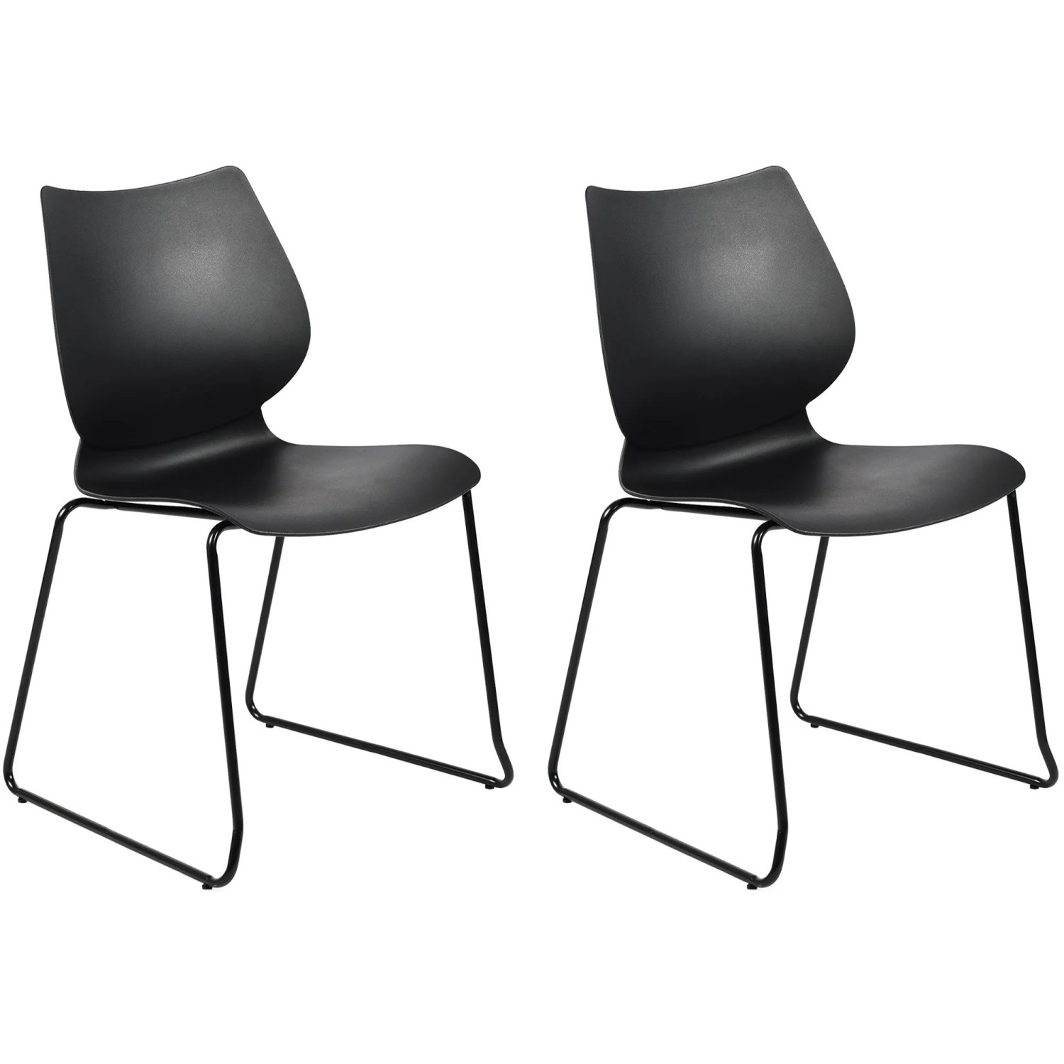 CLP 2er Set Stuhl Houma Schwarz