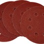 5er Set LUX Schleifauflagen Ø 115 mm, Körnung 40, gelocht für Exzenterschleifer.
