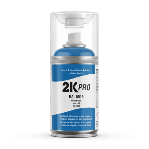 2K PRO Spraydose 250ml RAL5015 Himmelblau Glanz für Autolack & Lackierarbeiten.