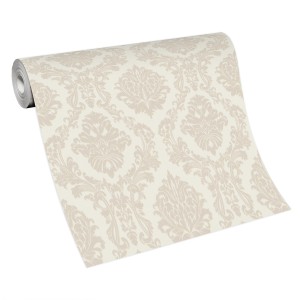 Rolle Erismann Vliestapete Versailles Royal, 10,05x0,53m, beige mit opulentem Ornament.