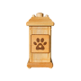 Dekohelden24 Tierurne Urne für Hunde Andenkurne Haustier Aschebox Tierurne groß Urne mit Hundemotiv aus Buchenholz L/B/H 12 x 12 x 20 cm