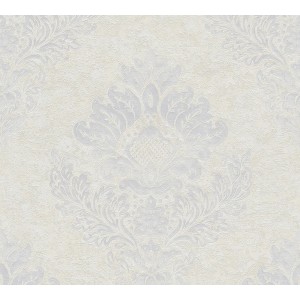 Weiße Vliestapete mit Ornamentmuster "Alena" von A.S. Creation, Metropolitan Stories II.