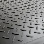 Schwarze Gummi Kofferraumwanne für BMW 5er F10 (2010-2017) mit Anti-Rutsch-Muster.