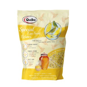 Quiko Special Eifutter für Kanarien, 1kg Packung. Ergänzungsfutter mit Eibiskuit und Honig.
