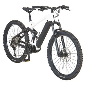 Prophete E-Bike MTB Dice 5.0, Full-Suspension, 27,5 Zoll, weiß-schwarz matt.