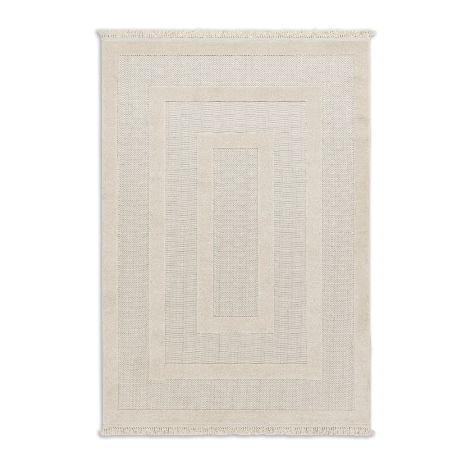 Schöner Wohnen Teppich Summer Bordüre 80 cm x 150 cm Creme