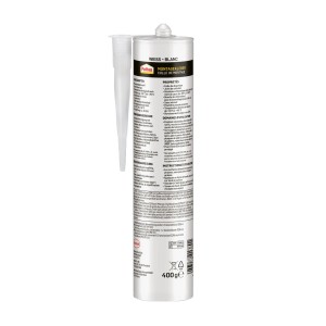 Pattex Montagekleber Classic, 400g Kartusche, weiß, für Innen- und Außenanwendungen.