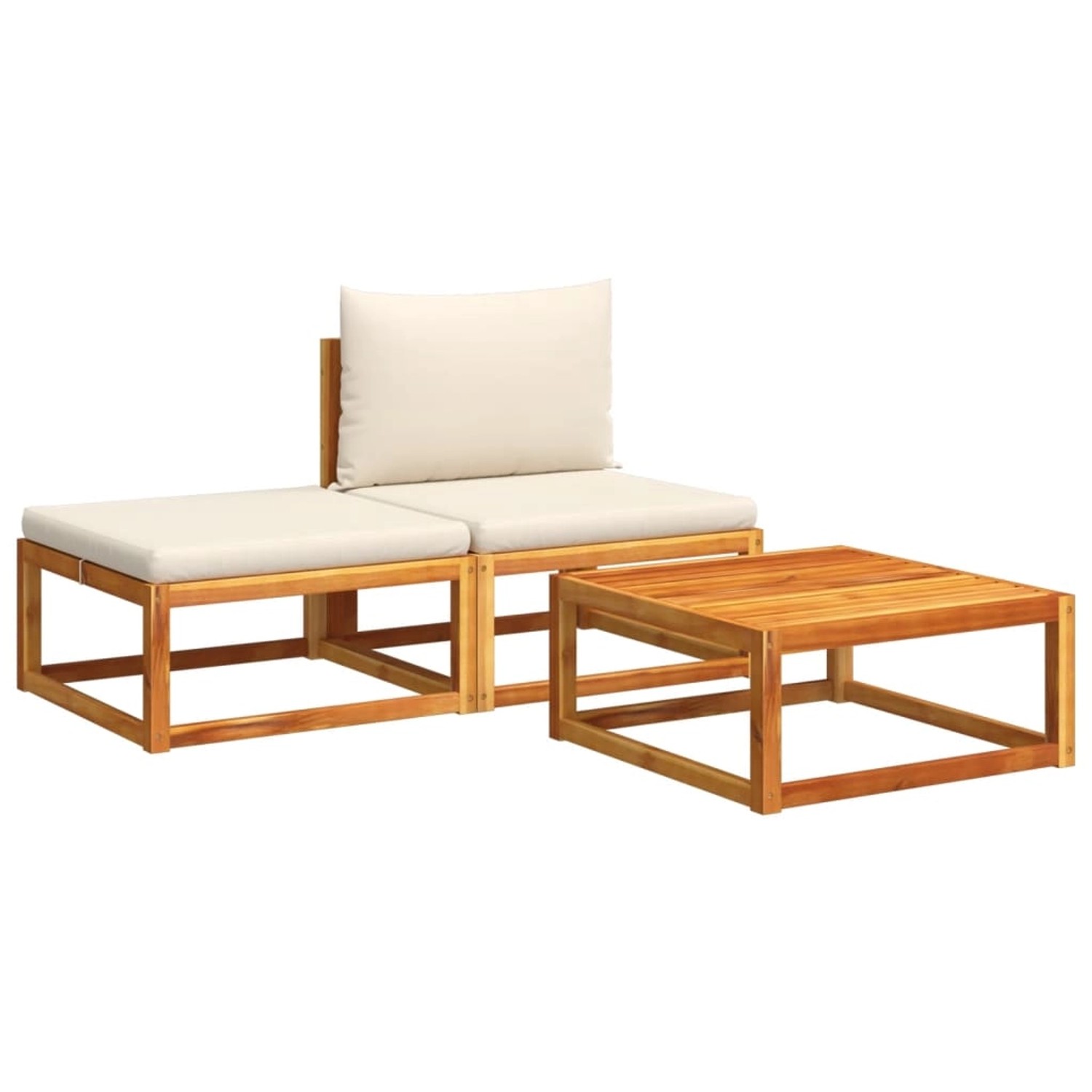 vidaXL 3-tlg. Garten-Sofagarnitur mit Kissen Massivholz Akazie günstig online kaufen