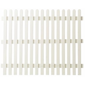 Weißer Holzzaun im Retro-Stil, 150x120 cm, ideal für Vorgärten.