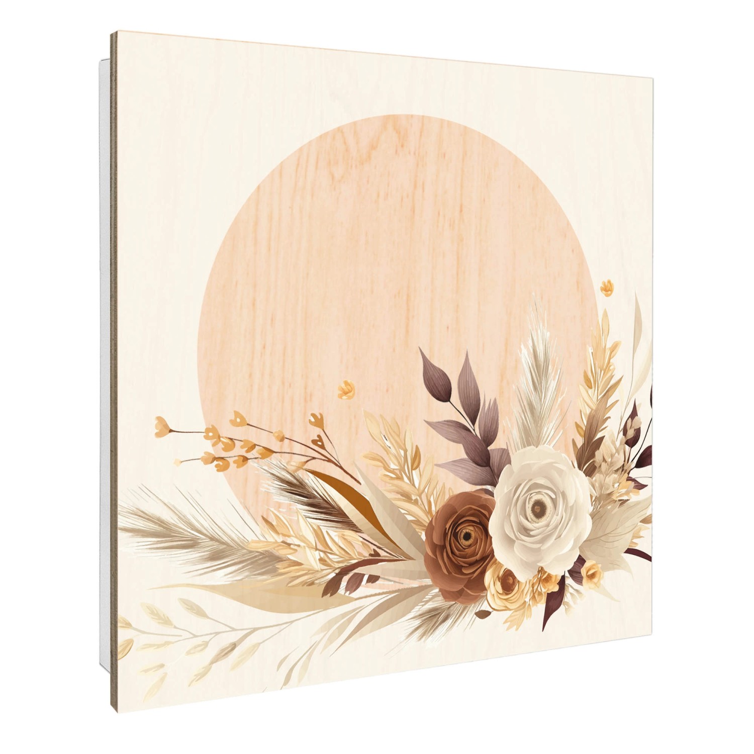 Banjado Großer Schlüsselbox Holz 30x30cm Weiß Scharnier Rechts 50 Haken Sch günstig online kaufen