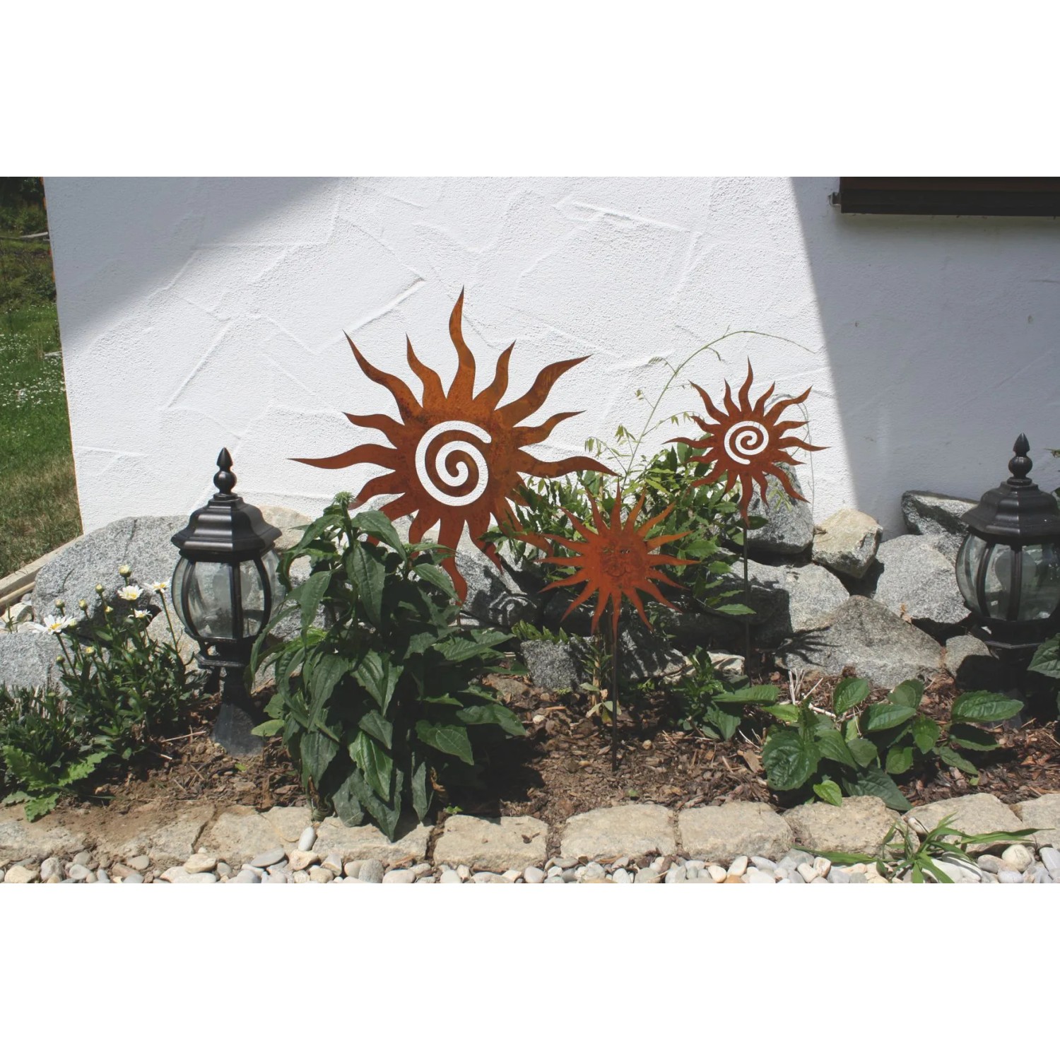 Ferrum Art Design Gartenstecker Metall Sonne Gr. II 128 cm Edelrost kaufen bei OBI