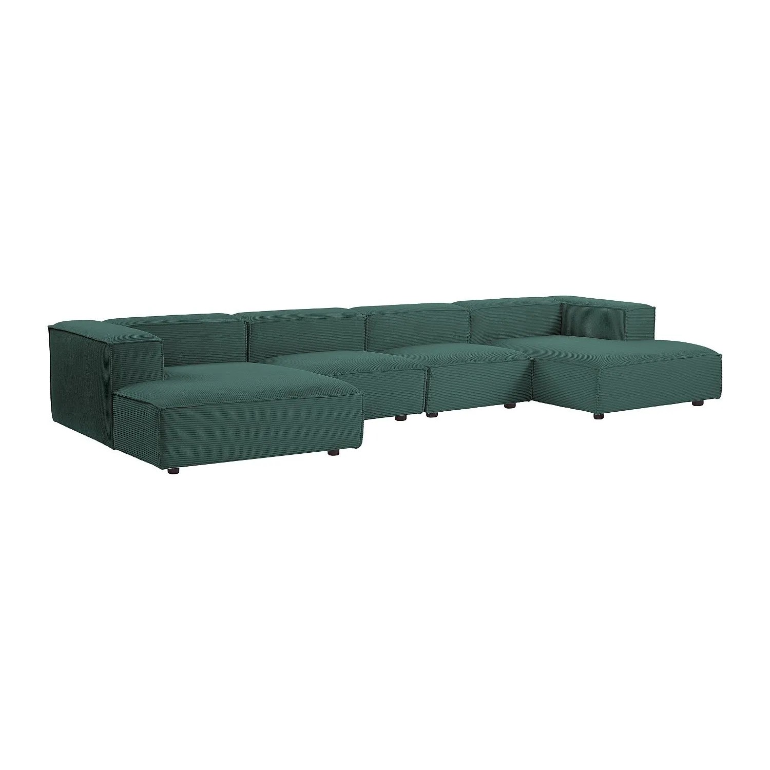 Vente-unique Modulierbares Sofa Ruzolo Grün 420 cm