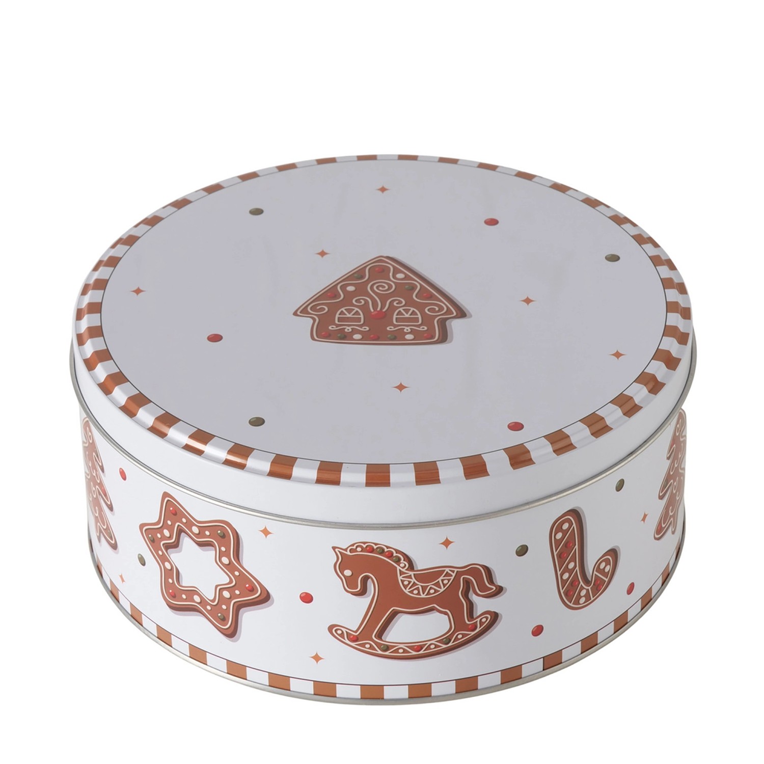 Boltze Vorratsdose Ginger Groß 8 cm x 18 cm x 8 cm Braun-Weiß günstig online kaufen
