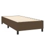 Boxspringbett vidaXL, dunkelbraun, 90x190 cm, Stoff. Bettrahmen mit Lattenrost, ohne Matratze.
