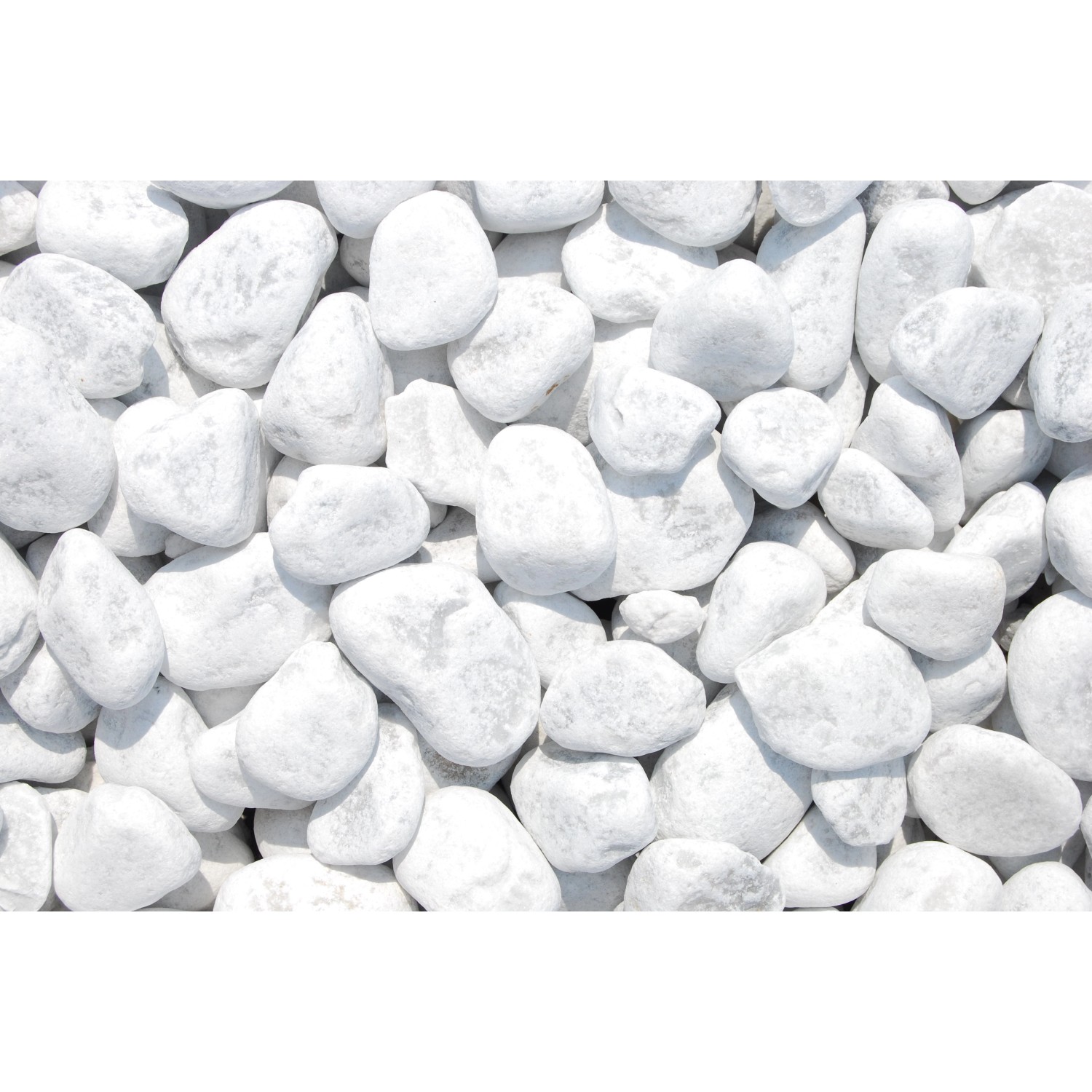 Marmorzierkiesel Carrara Weiß 40 - 60 mm 1000 kg Big-Bag