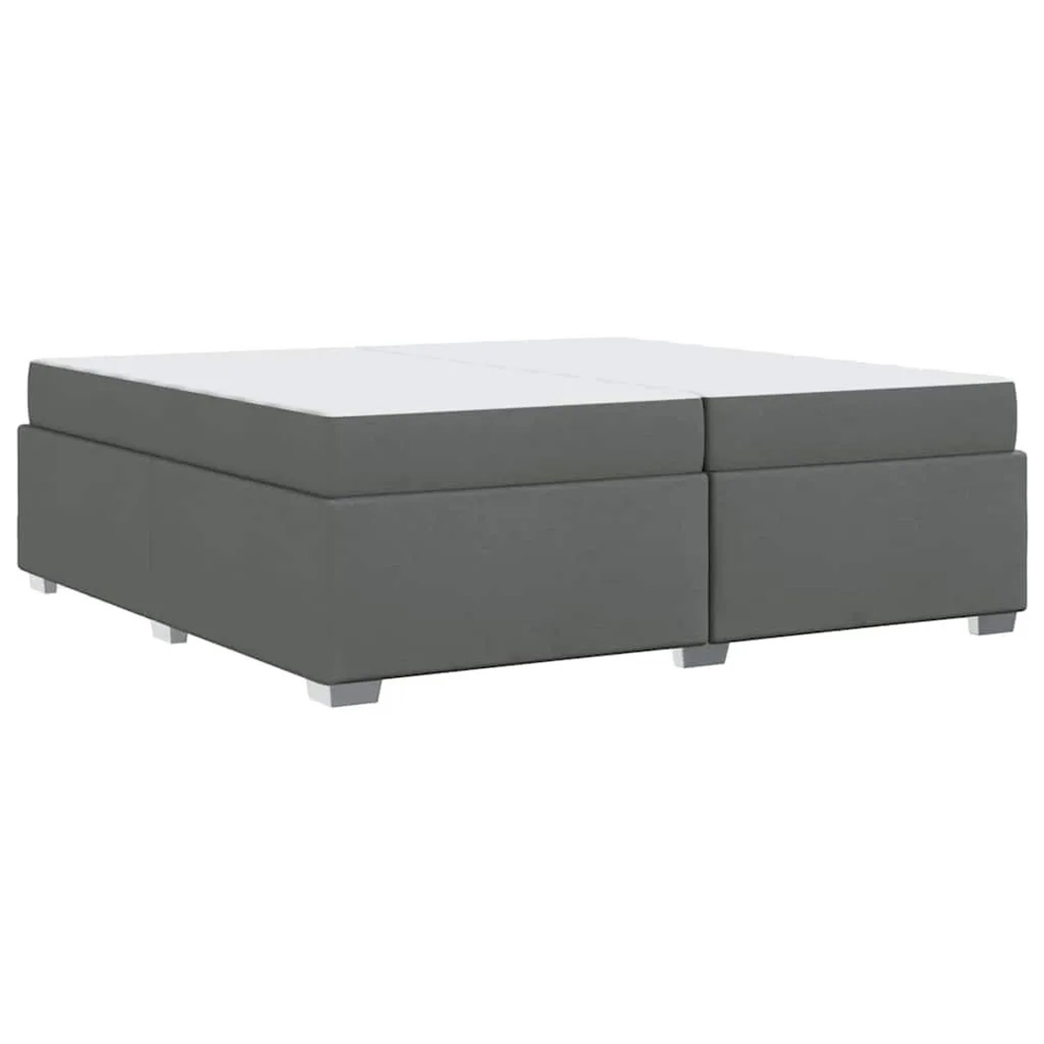 vidaXL Bettrahmen mit Matratze Dunkelgrau 200 x 200 cm Stoff 3399209