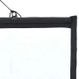 Mattweiße 72 Zoll Projektionsleinwand mit schwarzem Rand und Aufhängung. Ideal für Heimkino und Präsentationen.