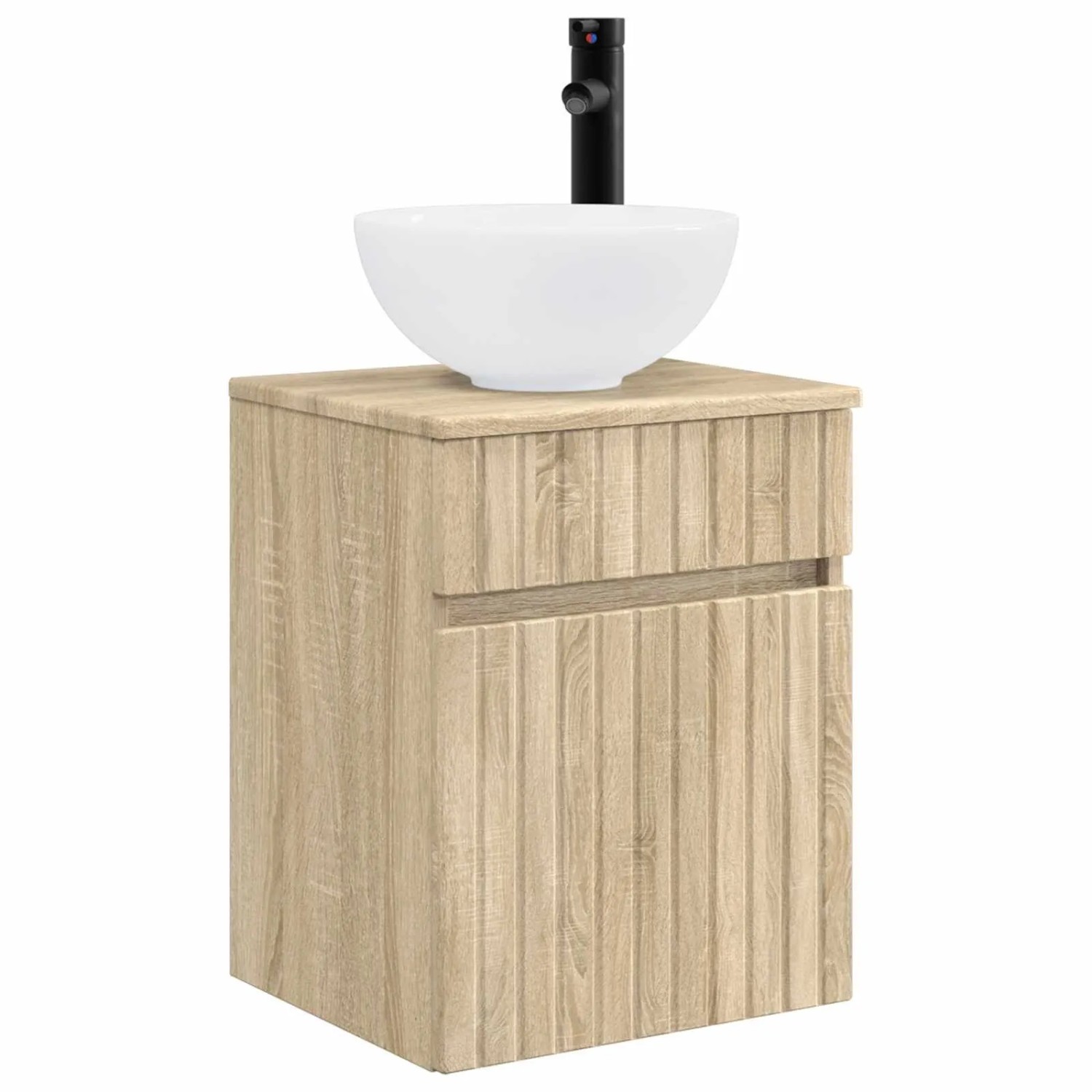 vidaXL Wandmontierte Waschbecken-Vanität Sonoma-Eiche 39 x 35 x 63 cm 890544