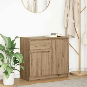 Kompaktes Sideboard in Artisan-Eiche Optik mit einer Schublade und zwei Türen. Vielseitiger Stauraum für Ihr Zuhause.