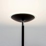 Moderne, dimmbare LED Stehlampe Malea in Schwarz. Wohnzimmerleuchte aus Metall, 1-flammig.