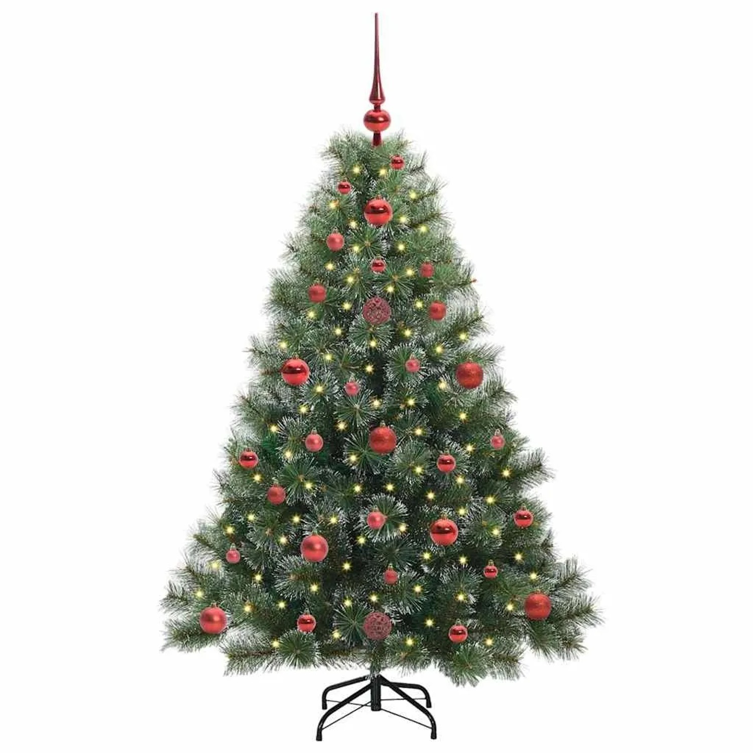 vidaXL Künstlicher Weihnachtsbaum mit 150 LEDs Grün 120 cm PE und PVC 3397822