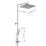 Schütte Überkopf-Brauseset Trento mit Thermostatarmatur, Chromoptik, Regendusche und Handbrause.