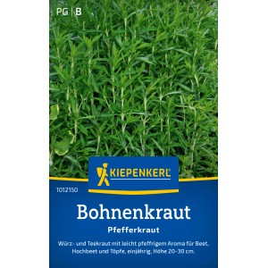 Kiepenkerl Bohnenkraut Pfefferkraut, grüne Blätter. Kräutersamen für Garten und Balkon.