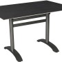 Rechteckiger Acamp Klapptisch in Anthrazit-Cemento, 120x80 cm. Gartentisch mit robustem Aluminiumgestell.