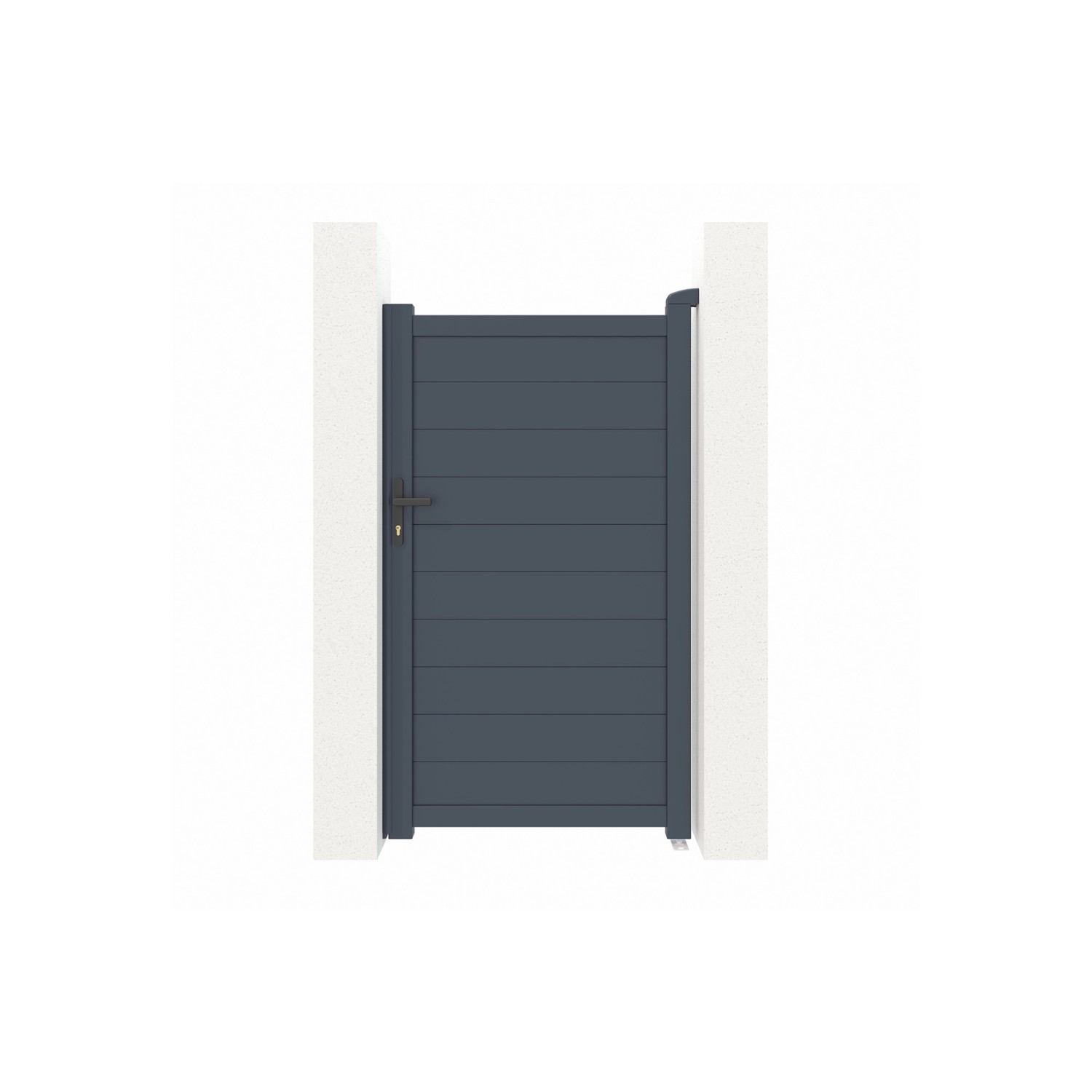 Casanoov Gartentür 1M Eiger H 180Cm & 2 Alu Pfosten H 190Cm Grau günstig online kaufen