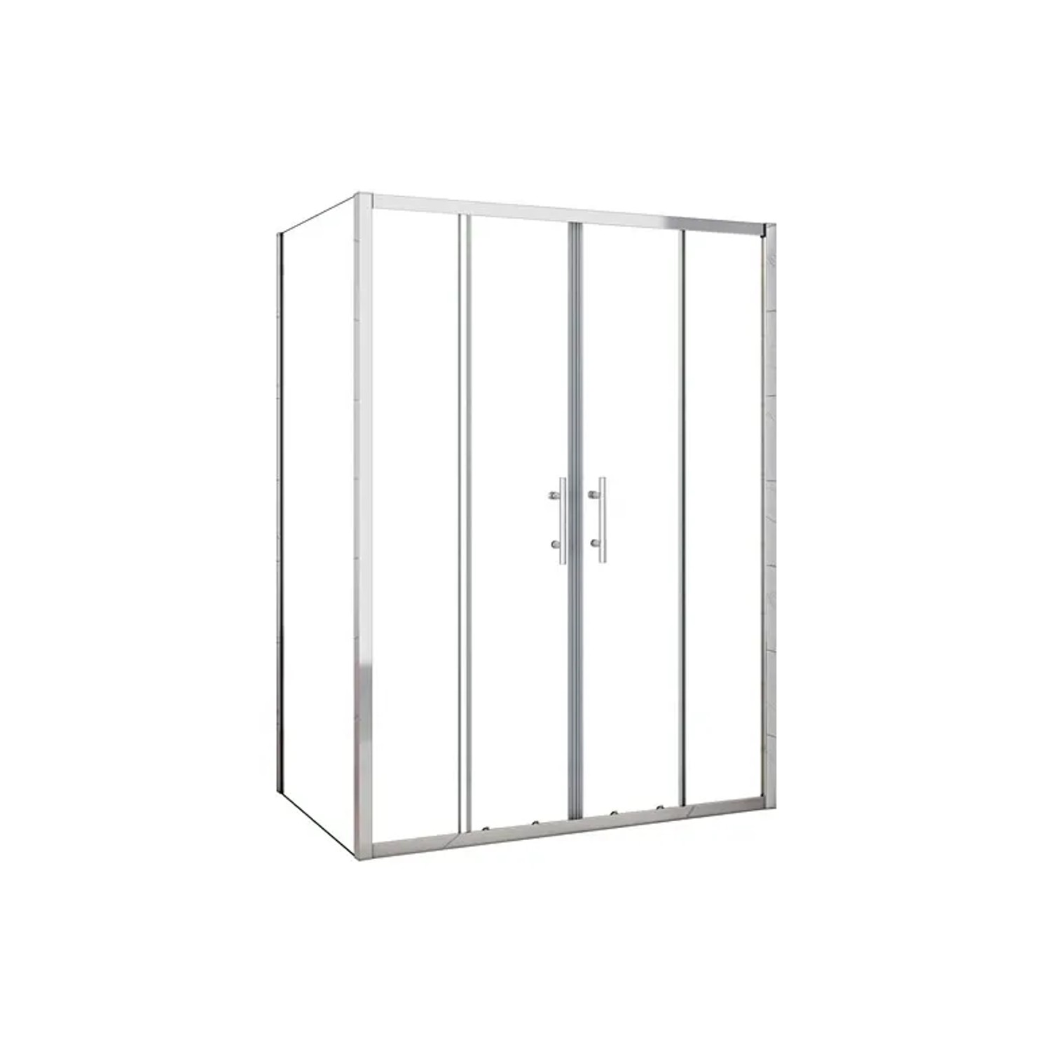 Duschparadies Schiebetür x Seitenwand 160 x 90 cm Duschkabine 5mm ESG Sicherheitsglas Höhe 190cm Dusche Duschabtrennung