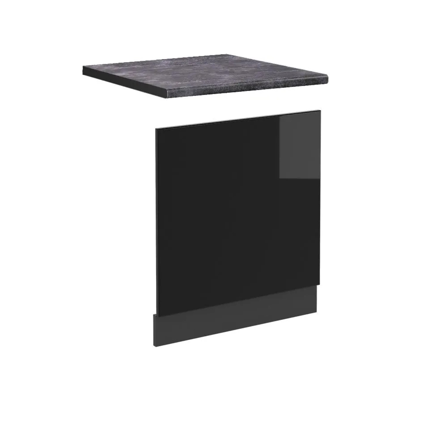 Vicco Frontblende R-Line Schwarz Hochglanz Anthrazit 60 cm AP Anthrazit