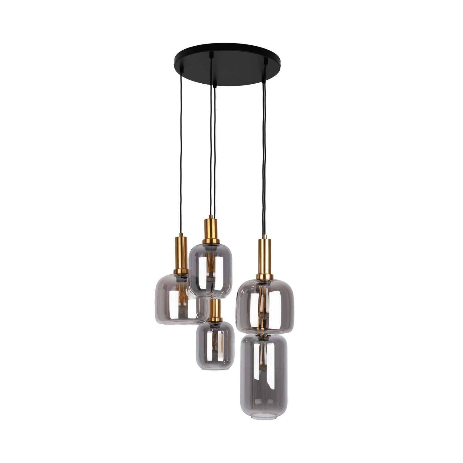Näve Pendelleuchte Fumo Schwarz Ø 54,8 cm x 150 cm 5er-Set