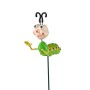 Fröhlicher Deko-Gartenstecker Raupe, 50 cm hoch, für farbenfrohe Gartendekoration.