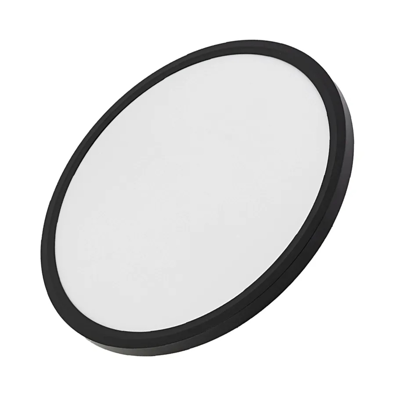 LUXULA LED Panel Rund 50cm 42W 3000-6500K Warm- Neutral- Kaltweiß Deckenleuchte Schwarz CCT Slim Design IP20 4200lm