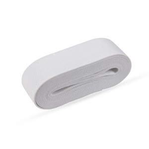 Weißes ProHome Gummiband (2,5 m x 3,0 cm) für Näh- und Bastelprojekte.