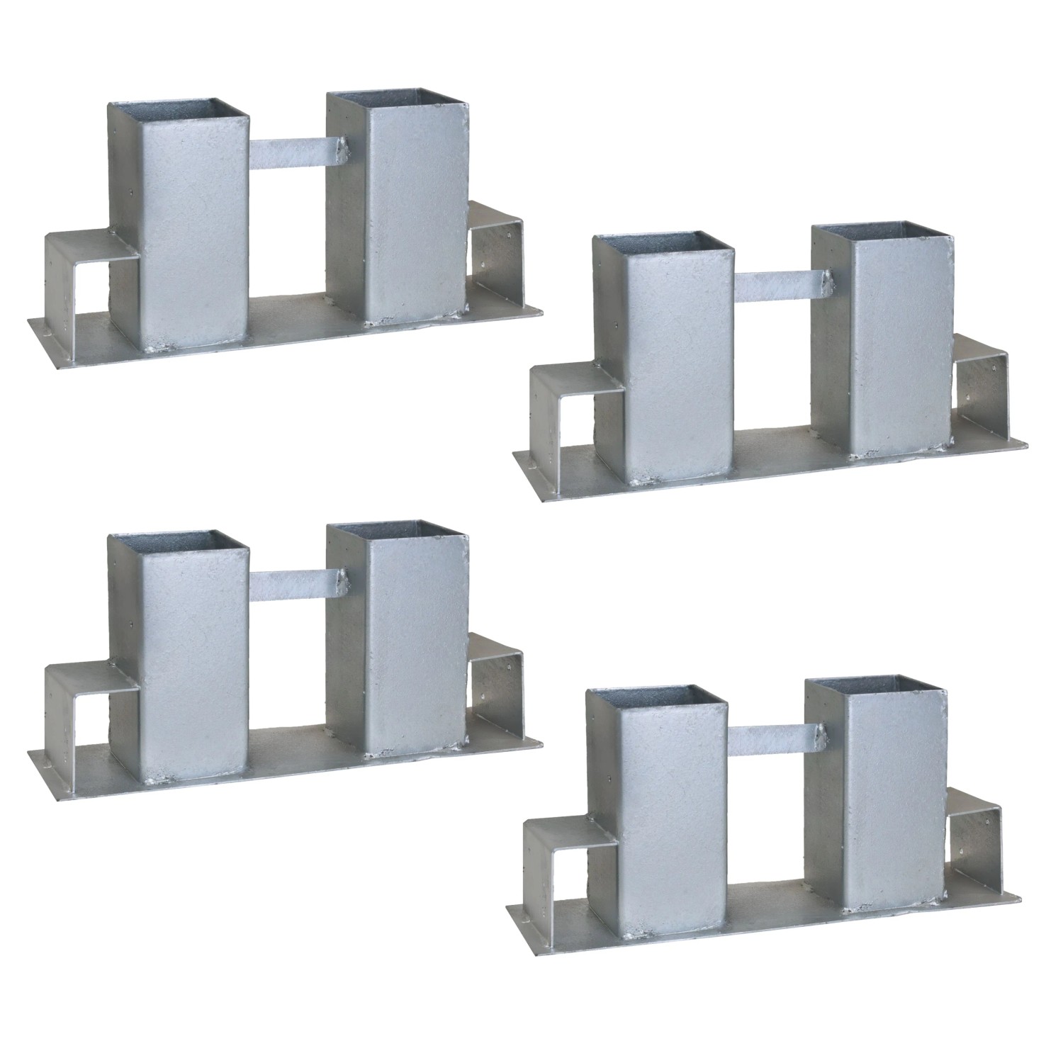 TRUTZHOLM 4er Set Holzstapelhilfe Feuerverzinkter Stahl 34x10x15 cm Holzstapelhalter