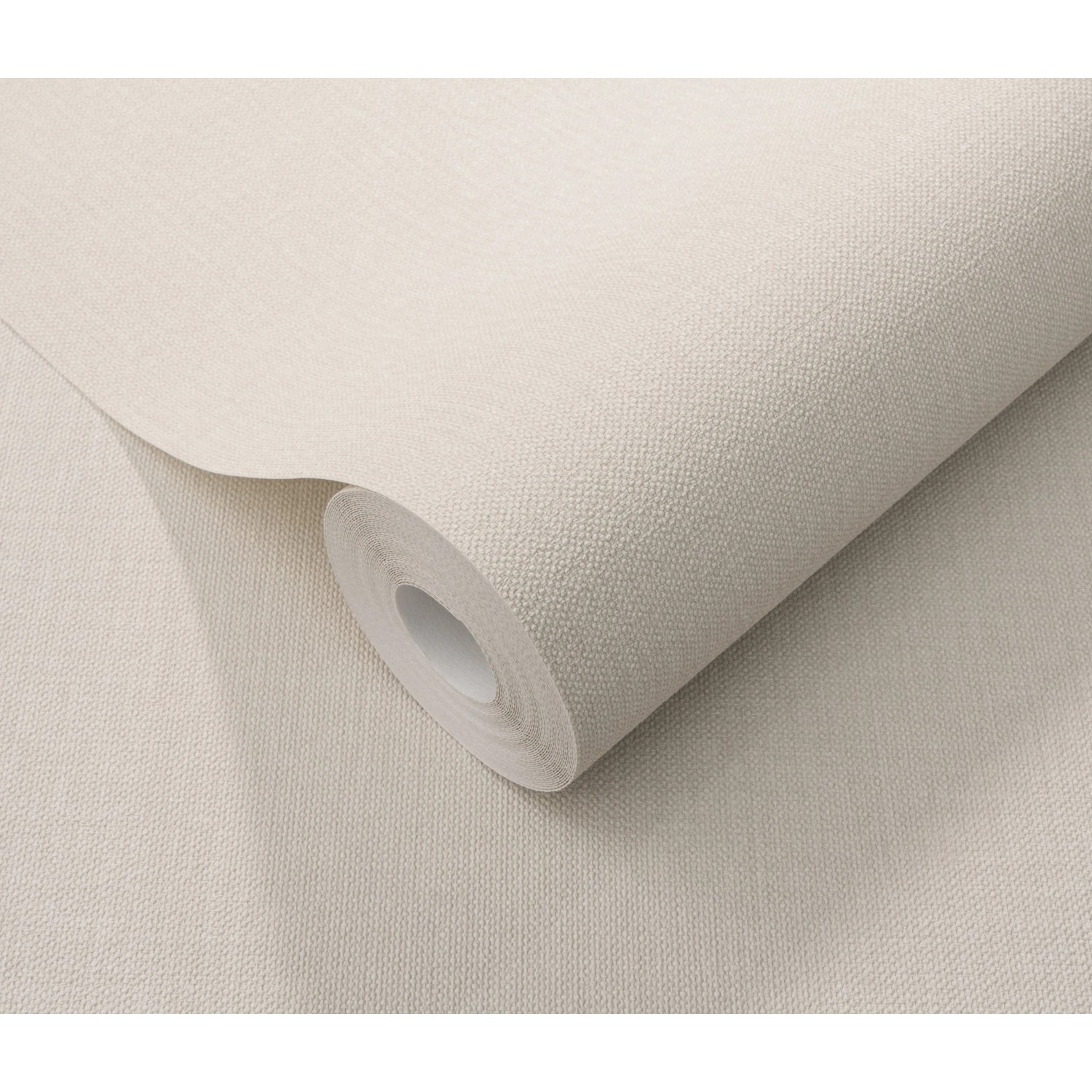 Rolle Erismann Vliestapete Elle Decoration 4 Woven in Creme mit feiner Textilstruktur.