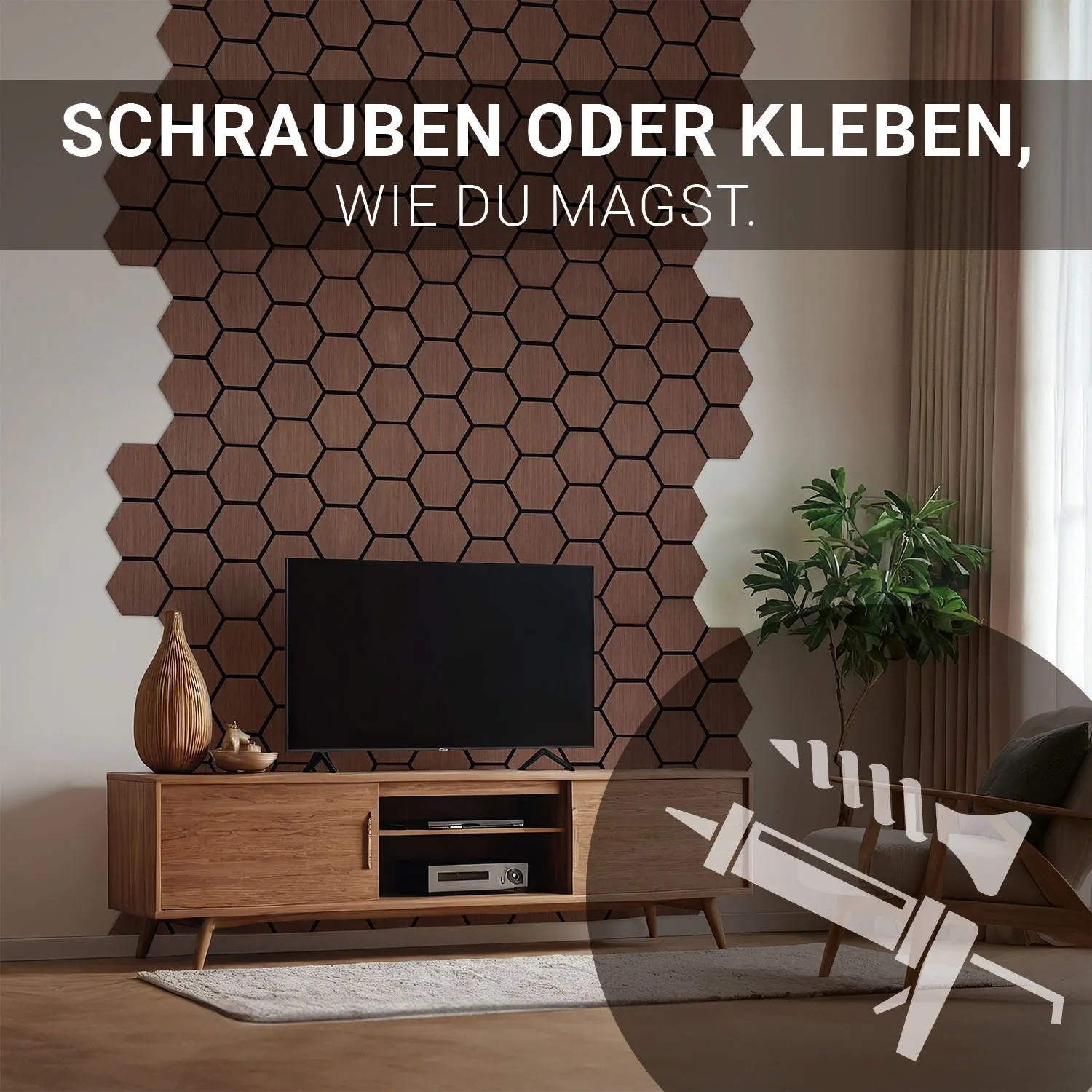 Max Order - Wandpaneele HOLZ Akustik - Eiche Nassiv - Braun