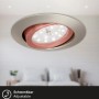 Briloner LED-Einbaustrahler, Nickel matt, schwenkbar für flexible Beleuchtung.