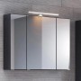 Held Möbel Spiegelschrank Bari, 60 cm, Wotaneiche/Graphitgrau mit LED-Leuchte.